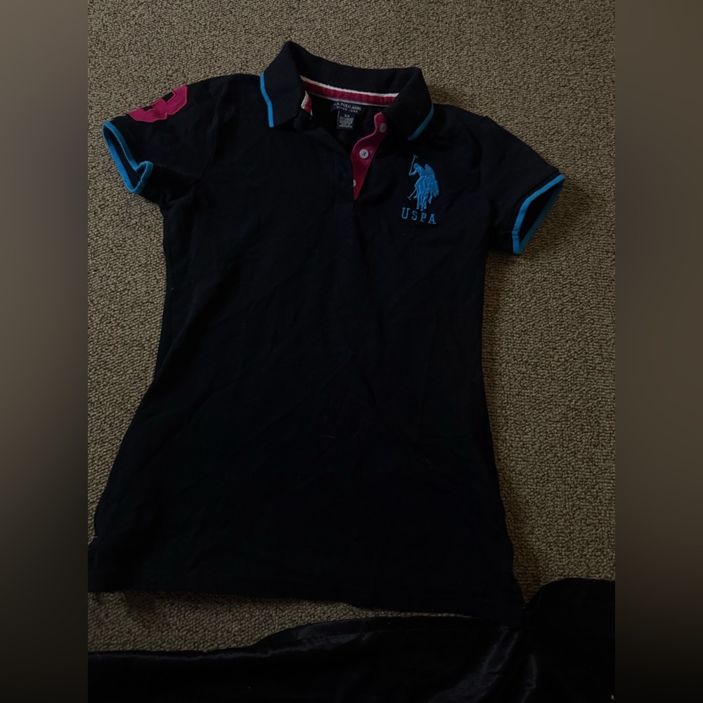 Polo by Ralph Lauren Black and Blue Button Down Shirt